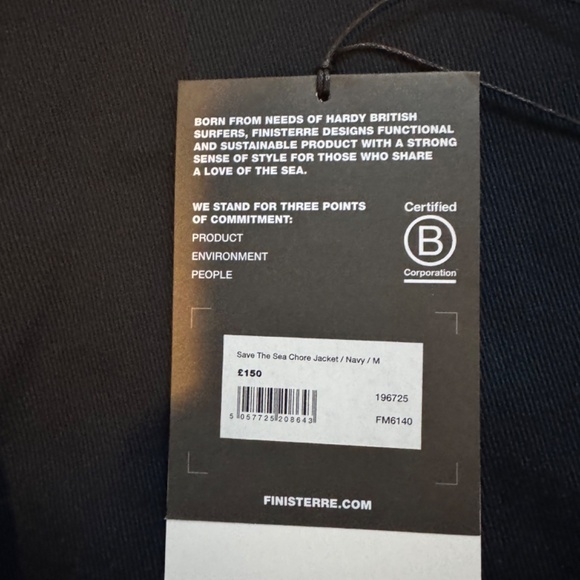 Finisterre Save The Sea Embroidered Chore Jacket - Men's Medium - Picture 3 of 3